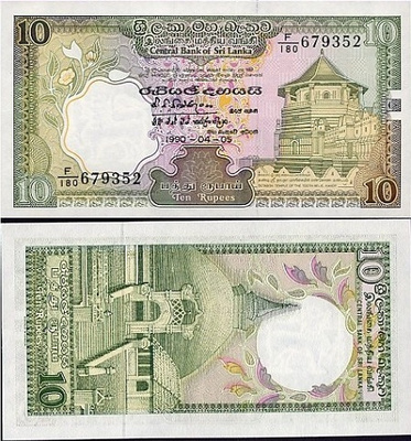 Sri Lanka 10 Rupees v.1990 (P-96e) UNC