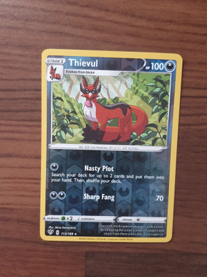 Pokemon Thievul 113/189 Reverse holo Rare