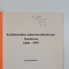 Fred Karlsson : Kielitieteiden tohtorinväitöskirjat Suome... - pikkukuva 3