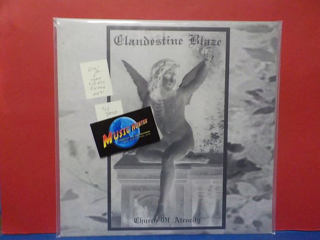 CLANDESTINE BLAZE - CHURCH OF ATROCITY EX+/M- 1ST PRESS LP