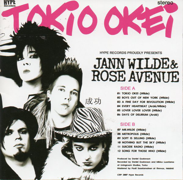 Jann Wilde & Rose Avenue (CD+2) MINT!! Tokio Okei