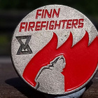 FINN FIRE FIGHTERS merkki. Halkaisija - 24 mm. - pikkukuva 1
