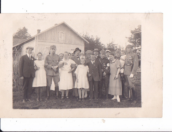VANHA Valokuva Suojeluskunta Upeat Merkit Kuopio 1920-l