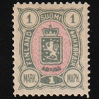 1889 1mk Vaakunamerkki leimaamattomana* - pikkukuva 1