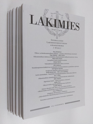 Lakimies vuosikerta 2017 (6 lehteä) : Suomalaisen lakimie...