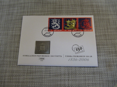 Postimerkki 150 vuotta kirje  27.10.2006  FDC.