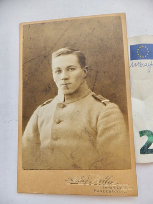 VANHA CDV Valokuva Sotilas Varhainen Uniformu Tampere