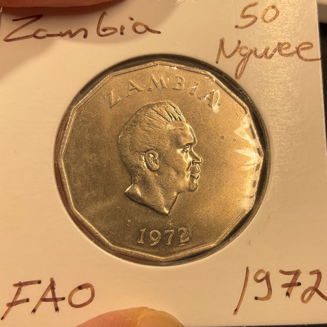 Zambia 50 Ngwee FAO 1972