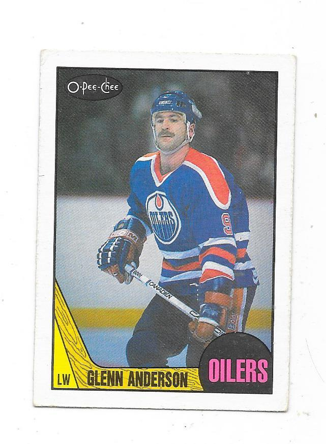 1987-88 OPC #199 Glenn Anderson , Edmonton Oilers