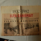 Ilta-Sanomat  29.2.1932 - 1992 - näköispainos - pikkukuva 2