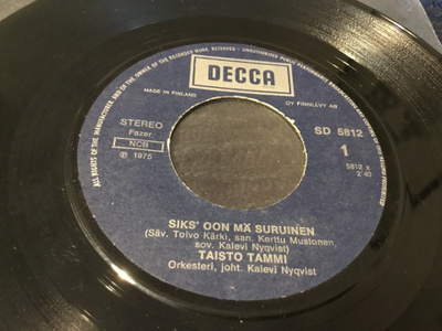 Taisto Tammi Siks oon mä suruinen 1976 single