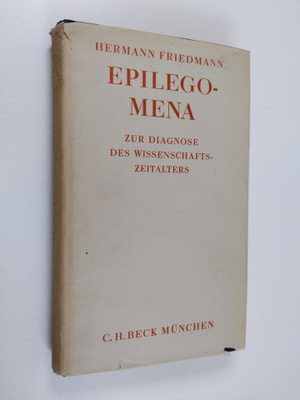 Hermann Friedmann : Epilegomena - zur Diagnose des Wissen...