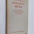 Hermann Friedmann : Epilegomena - zur Diagnose des Wissen... - pikkukuva 1