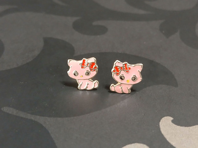 Hopea Hello kitty korvakorut 925 kissa korvakorut