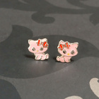Hopea Hello kitty korvakorut 925 kissa korvakorut - pikkukuva 1