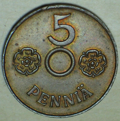 1941 SUOMI 5 PENNIÄ
