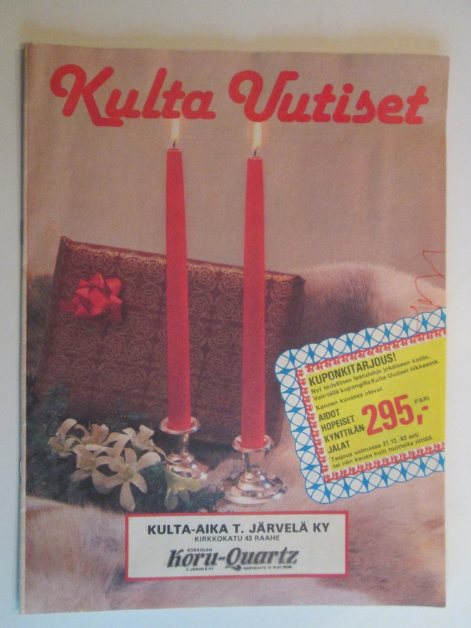 KULTA UUTISET MAINOSLEHTI 1982 43 VUODEN TAKAA