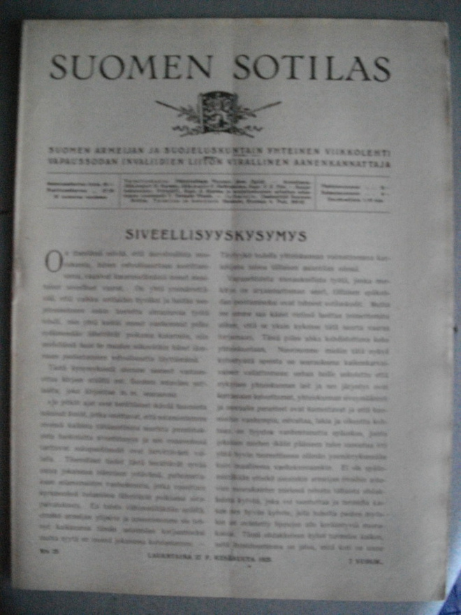 Suomen Sotilas Nro 25/1925 (15.3)
