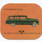 Kahvilappu AAA n:o 41 PLYMOUTH PLAZA - pikkukuva 1