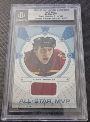 2002-03 BAP Ultimate Memorabilia All-Star MVP Dany Heatley