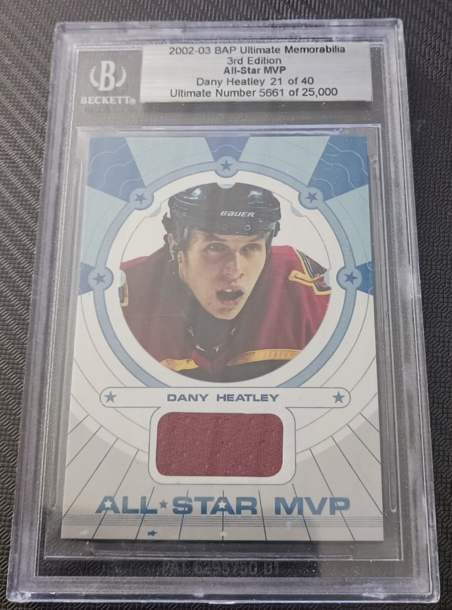 2002-03 BAP Ultimate Memorabilia All-Star MVP Dany Heatley