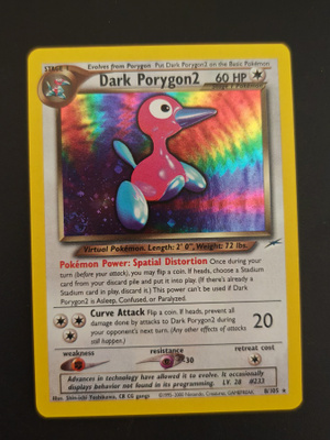 Pokemon kortti Dark Porygon2 Neo Destiny Holo 8/105