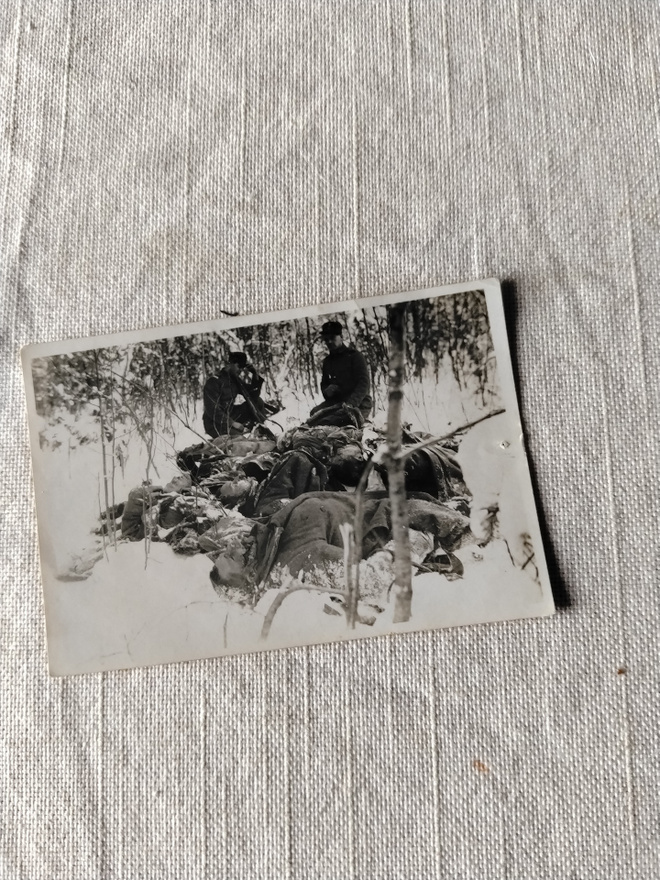 röykkiö ruumiita krivissä sotavalokuva