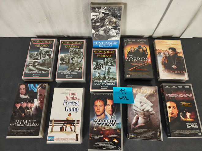 VHS filmejä 11kpl
