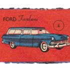 Vanha Tulitikku Etiketti Autot n:o 4 FORD Fairlane - pikkukuva 1