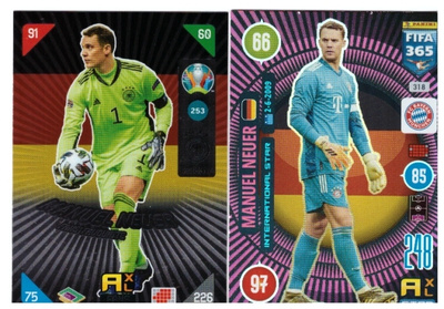 2 x Jalkapallo Mv MANUEL NEUER Saksa, Bayer Munchen
