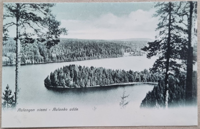 Hämeenlinna Aulangon niemi postikortti+negatiivi
