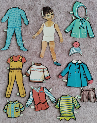 Paperinukke poika 1950-60-luku