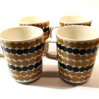 Marimekko Siirtolapuutarha mukit 4kpl musta-beige - pikkukuva 3