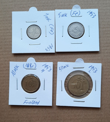 1953; 1mk, 5mk, 10mk, 50mk