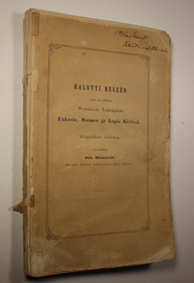 Oskar Blomstedt : Halotti Beszed ynnä sen johdosta Wertai...