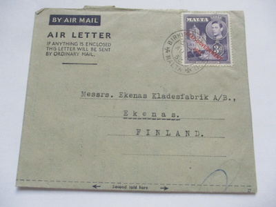 1955 Malta lentopostikuori os Tammisaari