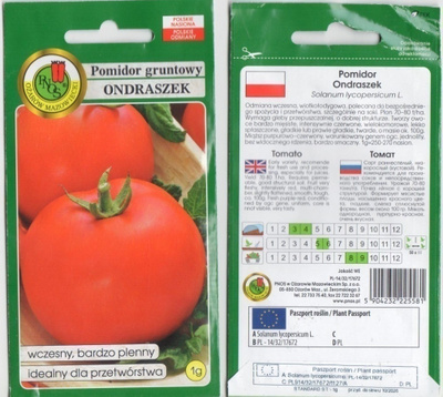 Tomaatti "ONDRASZEK" siemenet #