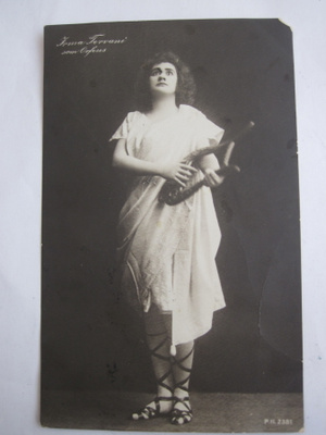 Postikortti Irma Tervani Achte Oopperalaulaja Kulk.1911