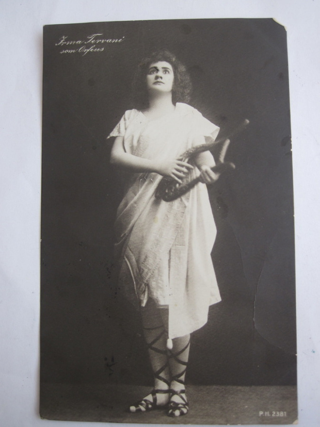 Postikortti Irma Tervani Achte Oopperalaulaja Kulk.1911