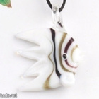 1123 .. Murano Vaalea Lampwork Taidelasi .. Kaulakoru - pikkukuva 5