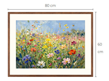 Uusi Kukkaniitty art print taulu 60 cm x 80 cm