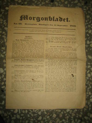 Sanomalehti: Morgonbladet 12.9.1853