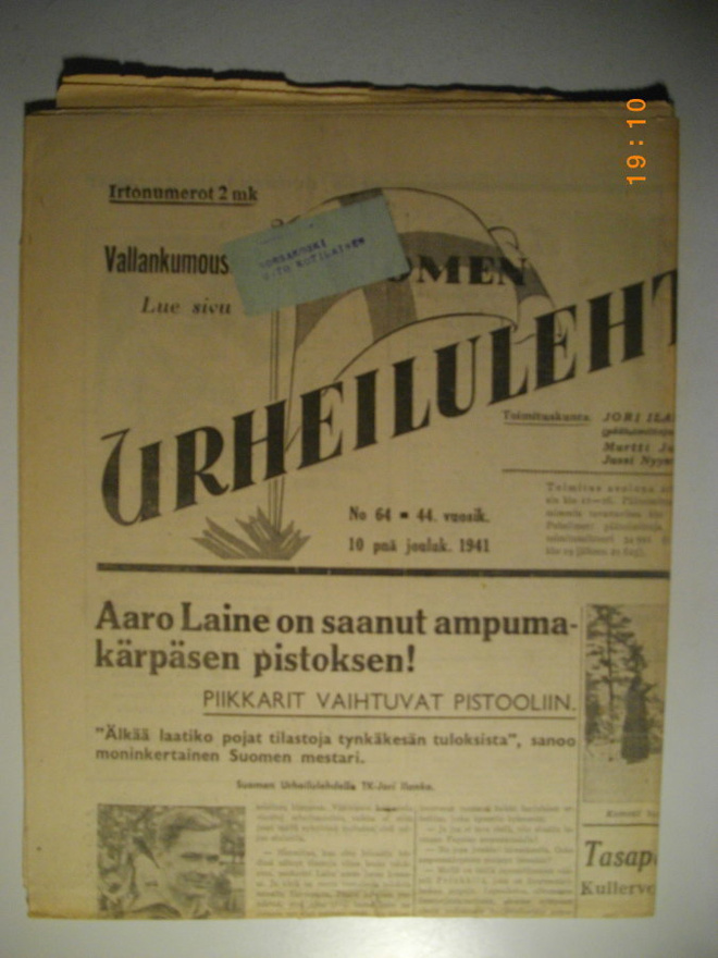 Suomen Urheilulehti Nro 64/1941 (15.3)