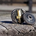 Hopeinen 813H Veteraanimerkki. Halkaisija -  11 mm. Valmista - pikkukuva 2