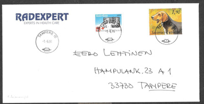 Postilähetys -  (LAPE 674 + 1078) Tampere 10 1.6.1994