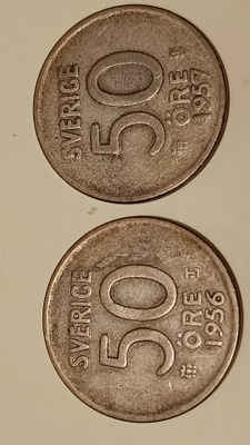Ruotsi 50ö 1956-57 hopia