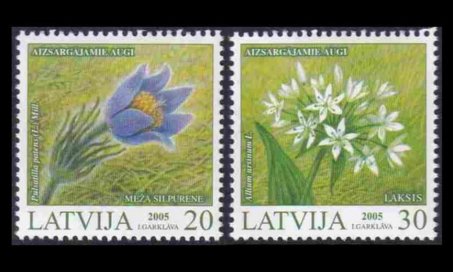 Latvia 631-2 ** Rauhoitettuja kasveja (2005)