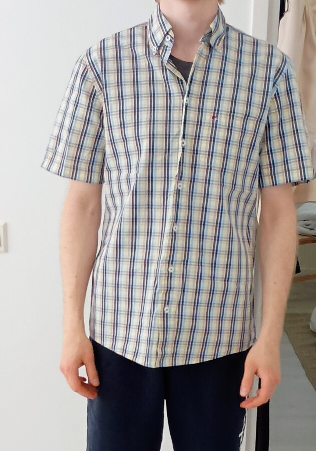 Miesten ruudullinen kauluspaita S/M