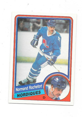 1984-85 OPC #287 Normand Rochefort , Quebec Nordiques