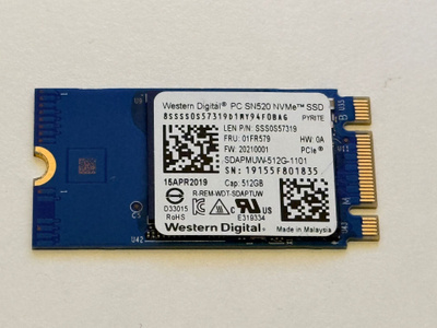 512GB Western Digital WD PC SN520 M.2 NVMe PCIe 3.0